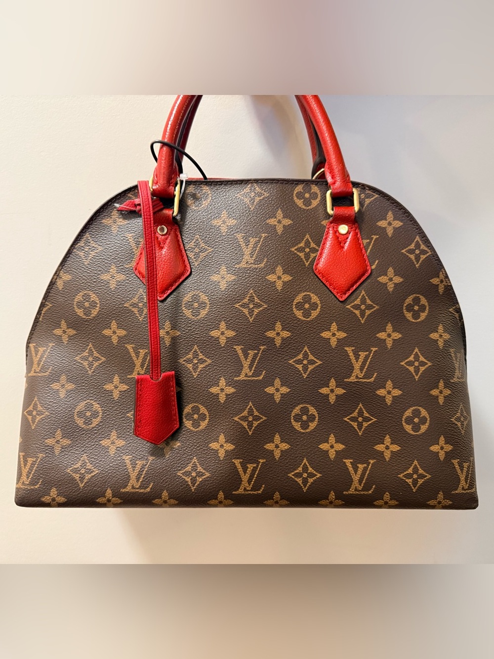 *AUTHENTIC* LOUIS VUITTON - MONOGRAM RED TWO WAY BAG